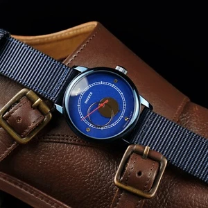 Rare Vintage Blue Raketa Copernicus 1990s Soviet Wristwatch, Unique Men's gift - Picture 1 of 5