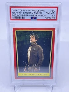 Captain Cassian Andor Mission Briefing 2016 Topps Rogue One #E-2 PSA 8 - Picture 1 of 2
