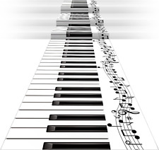 Piano Keyboard Aisle Runner Rug Piano Keyboard Music Note Area Rug Non Slip