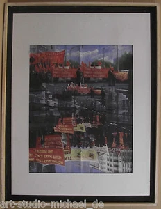 Otfried Mahnke: "Demostración turca", collage pintado - Imagen 1 de 3