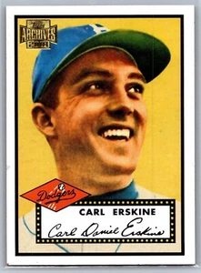 2001 TOPPS ARCHIVES BASEBALL 4 CARL ERSKINE DODGERS - Picture 1 of 2