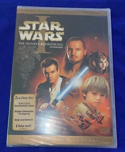 OOP SEALED GERMAN Star Wars Die Dunkle Bedrohung/Phantom Menace MOVIE DVD - Picture 1 of 2