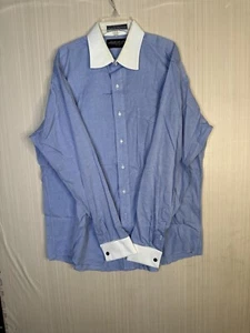 Men's size 16x36 Jos A Bank Slim Fit Button-Down Long Sleeve Light Blue Shirt - Picture 1 of 11