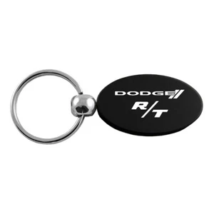 Llavero y llavero Dodge R/T - Llavero de metal de aluminio - Negro ovalado - Imagen 1 de 1