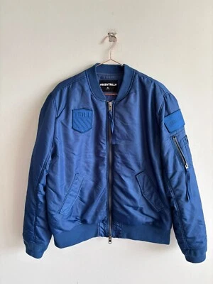 BeenTrill Mens Patch Bomber Jacket Blue Size XL - Image 1 of 4