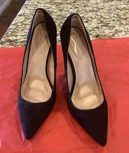 Elegant Collection Women’s Black Faux Suede Stilettos Size 7.5 “Raelynn” NWOB - Picture 1 of 8