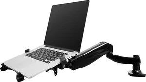 FLEXIMOUNTS 2-In-1 Monitor Arm Laptop Mount Stand Swivel Gas Spring LCD Arm Heig - Picture 1 of 12
