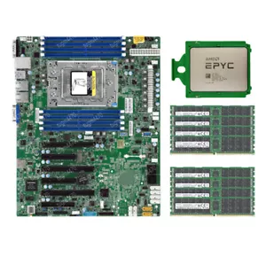AMD epyc 7302P+Supermicro H11SSL-i +16G * 8 2133P DDR4 ECC REG+4u-sp3 cooled - Picture 1 of 2