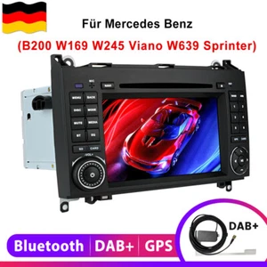 7''Autoradio GPS Navi DVD DAB+ BT SWC Für Benz A Klasse Viano Vito W169 Sprinter - Bild 1 von 13