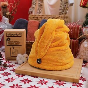 Turban Type Ultra Soft Hair Towel Wrap Luxury Anti-Frizz Rapid Hair Drying Mango