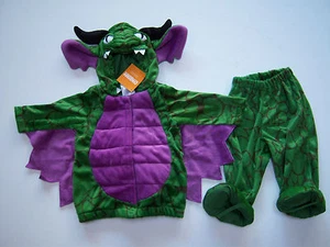 NWT Gymboree 6-12 Months Green & Purple Plush Flying Dragon Costume - Picture 1 of 2