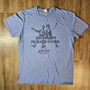 Gildan Bill And Ted 2015 Sz Medium T Shirt Blue Short Sleeve - Picture 1 of 9