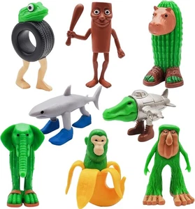 8-teiliges italienisches Brainrot Tralalero Tralala Actionfiguren-Set, Tung Tung Sahur & mehr - Bild 1 von 8