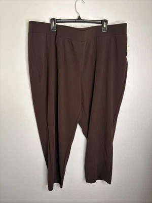 Calça Fina Feminina Catherines Marrom Crepe Malha Tamanho 3X Pequena Nova Com Etiqueta - Imagem 1 de 4