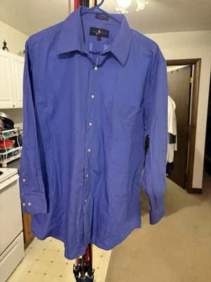 Camisa social masculina Giorgio Brutini manga longa botão para baixo GG azul - Imagem 1 de 3