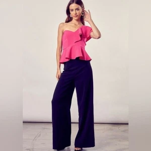 Do+Be Neu mit Etikett Rüschen Schulter Rosa Schößchen Top Größe S - Bild 1 von 8