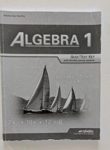 Abeka 9th Grade Algebra 1 Teacher Quiz/Test Key First Edition - Picture 1 of 6