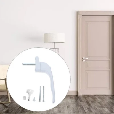 UPVC White Universal Espag Window Handle for Key Locking For Double Glazing - Image 1 of 4