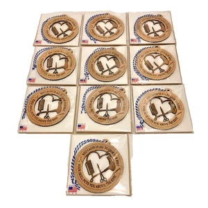 Hair Stylist Christmas Tree Ornament Wooden Hairdresser Cosmetologist Gift 10pk - Picture 1 of 15