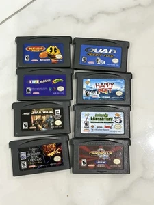 Lot x8 Gameboy Advance GBA Medabots Star Wars Pac Man - Picture 1 of 2