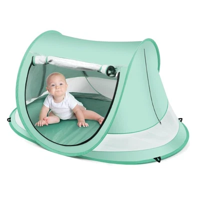 Barraca de viagem leve para bebês com mosquiteiro e blindagem UV – Fácil configuração! - Imagem 1 de 4