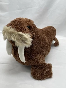 Sea World Exclusive Brown Walrus w/ Tusks Plush Stuffed Animal 14” - Picture 1 of 9