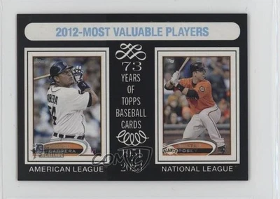 2024 Topps Heritage Mini MVP Black Border /50 Buster Posey Miguel Cabrera #199 - Image 1 of 2