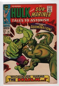 Tales to Astonish #91 1967, Hulk vs Abomination, Stan Lee, cubierta de Gil Kane, en muy buen estado- - Imagen 1 de 2