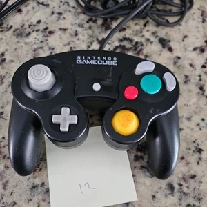 Nintendo GameCube Genuine Controller OEM Jet Black DOL-003 Tight Joystick Tested - Picture 1 of 2
