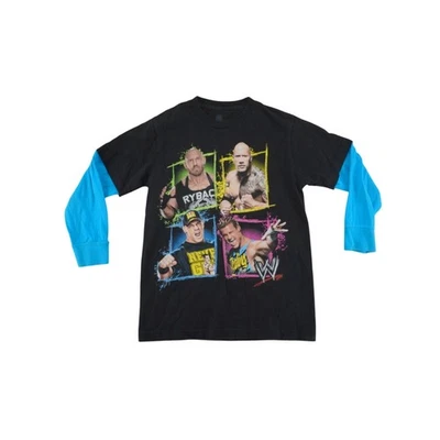 Camiseta gráfica manga capas WWE niños talla M John Cena The Rock Ryback Ziggler Foto 1 de 4