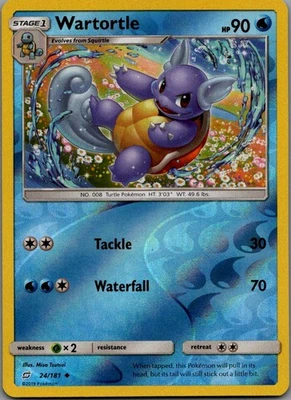 Wartortle Reverse Holo Uncommon SM - Team Up 24/181 NM - Image 1 of 2