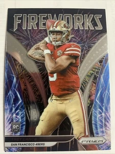 2021 Panini Prizm Red Fireworks Insert Sp Rookie Trey Lance 49ers - Picture 1 of 2