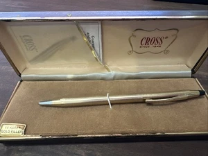 Vintage Cross 14k Gold Filled Pen With Case, Booklet - Picture 1 of 13