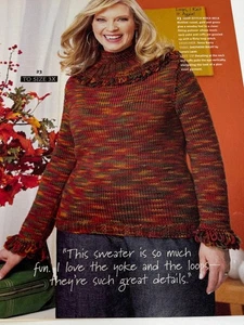 Sweater Knitting Pattern Sizes S-3X Magazine Pages - Picture 1 of 3