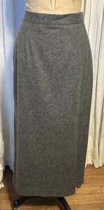 Sag Harbor Womens Grey Wool Blend Straight Maxi Skirt Sz 16(14)Pre-owned - Picture 1 of 8