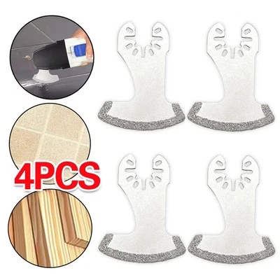 4PCS Multi Oscillating Saw Blades Diamond Segment Tool Grit Grout Removal Tools - Image 1 of 4