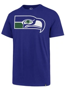 Seattle Seahawks ‘47 Brand Men’s Throwback Legacy Royal Blue T-Shirt - LG - Picture 1 of 1