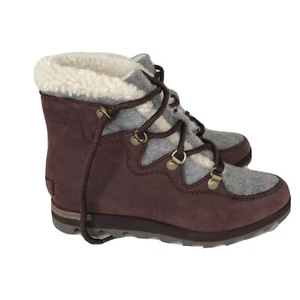 Sorel Sneakchic Cattail Alpine Stiefel Damen Größe 6,5 EUR 37,5 Winter Leder - Bild 1 von 11