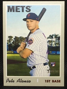 2019 Topps Heritage Pete Alonso RC High Number New York Mets Rookie #519 - Picture 1 of 2