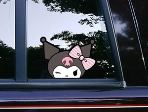 Cute Kuromi Wink Peeker Peeking Bumper Vinyl Car Decals Anime Japan Stickers - Picture 1 of 4