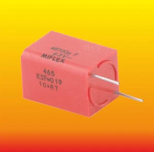 48700 pF 48,7 nF 63 V 1 % LOTE DE 2 CONDENSADORES DE POLIESTIRENO UNITRA MIFLEX KSF-019 - Imagen 1 de 2