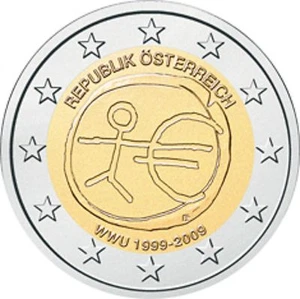 2€ Austria 2009, 10 anni UEM - Foto 1 di 1