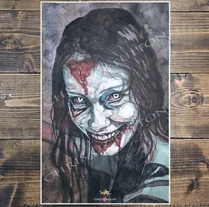 Evil Dead Rise Maggot Mommy 11x17 Print Signed Artist Chris Oz Fulton!!! - Picture 1 of 3
