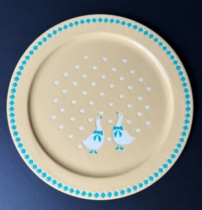 Waechtersbach Goose with Bows 12" Vintage Cake Plate Platter Tray With Geese HTF - Picture 1 of 4