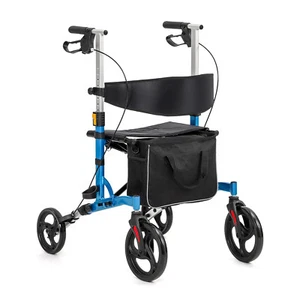 Lightweight Extra Wide Bariatric Rollator Rolling Walker with Padded Seat - Picture 1 of 7