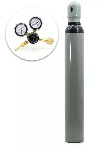 NITRÓGENO botella de gas 10 litros 2,0m3 aire acondicionado inflado neumáticos + reductor - Imagen 1 de 6