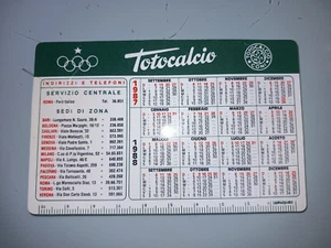 segnalibro plastica Totocalcio Coni Serie A stagione 1987 88 - Foto 1 di 2