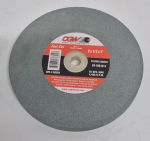 Muela abrasiva CGW 6"x1/2"x1" 100 grano verde carburo de silicio tipo 1 GC-100-M-V - Imagen 1 de 5