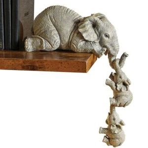 Statuetta di elefante Casa da tavolo in resina Statua di animali Decorazioni per - Imagen 1 de 7