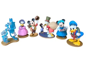 Disney Topolino Statuetta Canto di Natale Minnie Paperino Scrooge Pippo Torta Topper - Foto 1 di 17